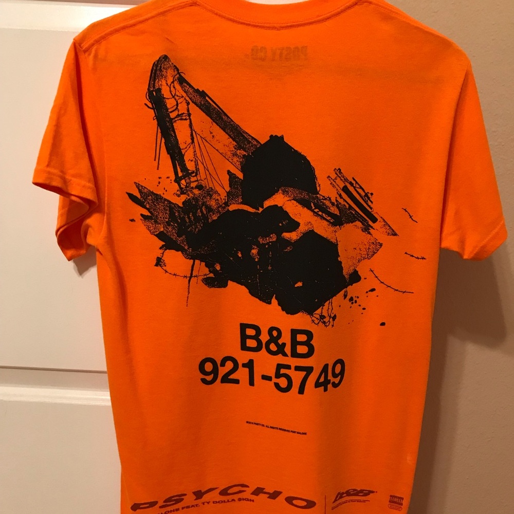 orange post malone shirt